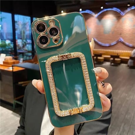 クリスタルストーンハンドル iPhoneケース 11色展開