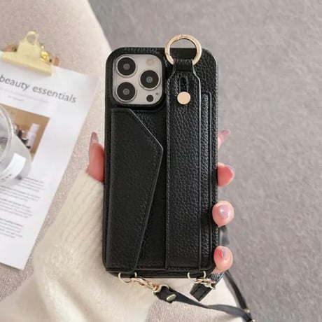 レザーストラップ カードケースiPhoneケース 9色展開