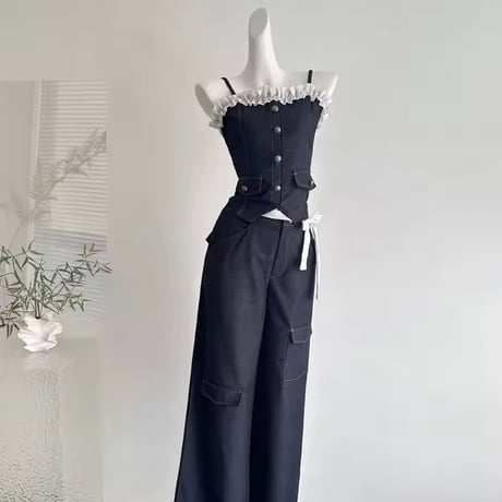 ブルートーンデニムセットアップ