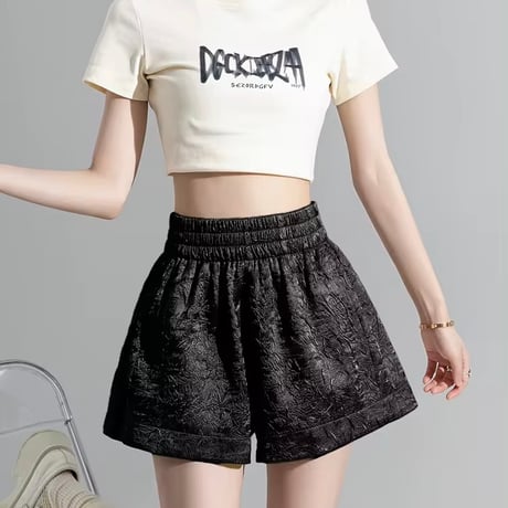 ジャガードハイウエストパンツ 3色展開