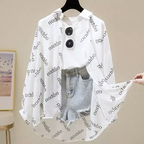 シフォン メッセージブラウス 2色展開