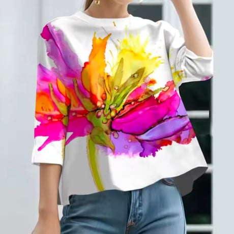 カラフルペイントブラウス 3色展開