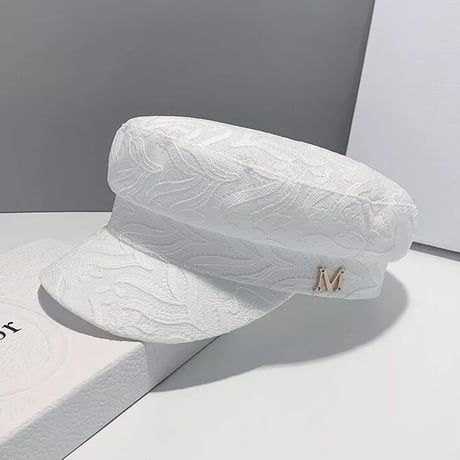 【Black即納】メタルロゴ レースキャスケット 2色展開
