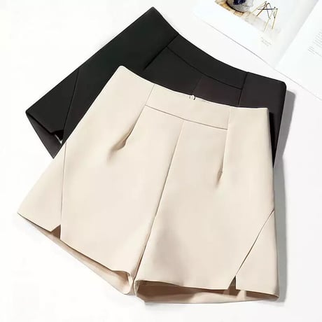 ハイウエストスリット ショートパンツ 2色展開