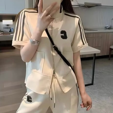 Cワッペンジッパーセットアップ 2色展開