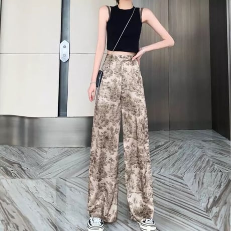 アンティークリーフデザイン パンツ