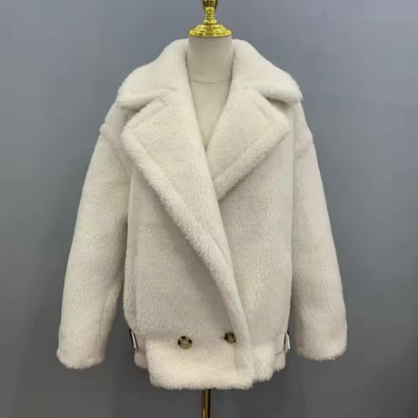アルパカボアテディショートコート 8色展開