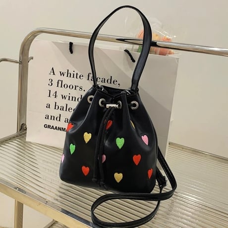 ハートステッチ ポシェットバッグ 3色展開