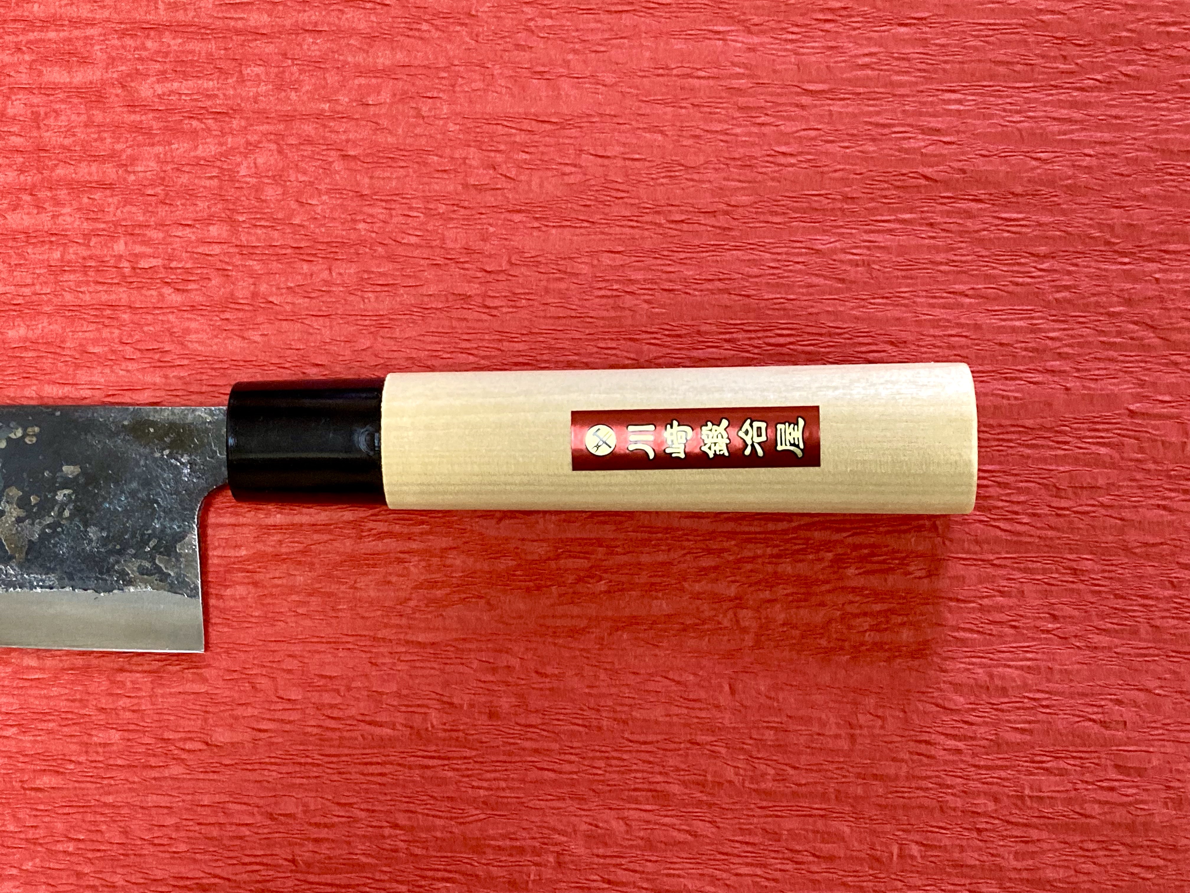 鉄黒打ち三徳包丁/白鋼/刃渡り約16㎝ | 川﨑鍛冶屋