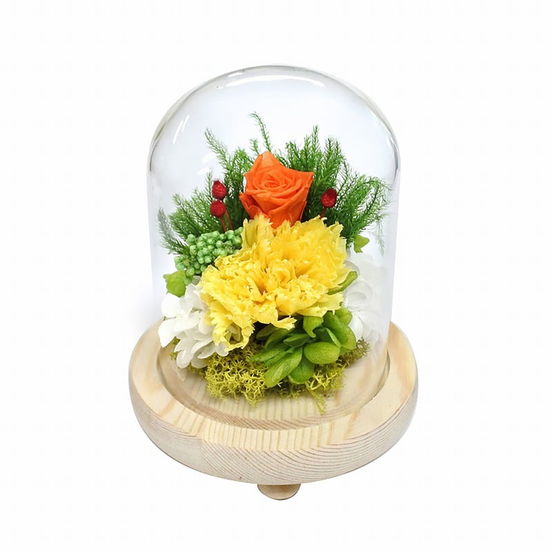 7831-038 株式会社スープ ガラスドーム仏花 七香 【取り寄せ品の為