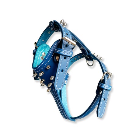 TOP DOG スパイク ハーネス ブルー　S