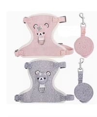 かわいいクマのキャラクターハーネス＆リードセット