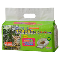 クリーンミュウ　猫のシステムトイレ用ひのきの香りシート34枚
