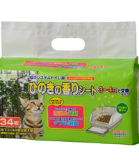 クリーンミュウ　猫のシステムトイレ用ひのきの香りシート34枚
