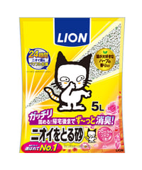 ニオイをとる砂　フローラルソープの香り 5L