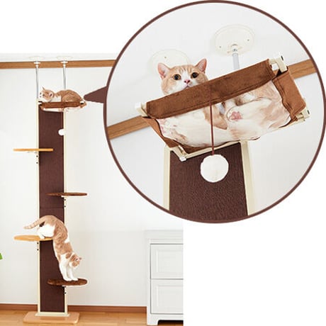 M2510-102-69】キャットウォーク 6つセット 猫用 壁掛け式 DIY