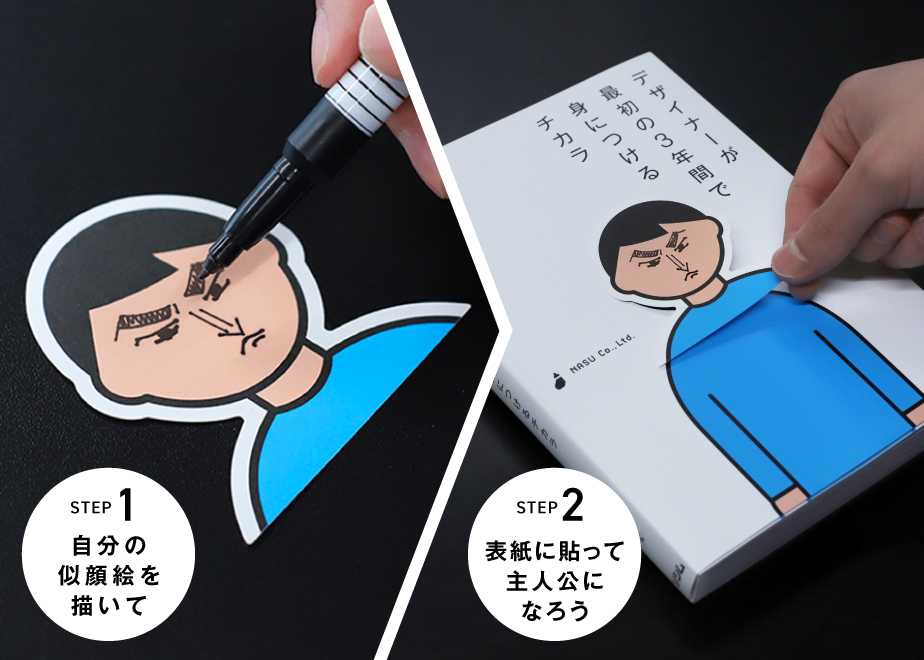 超激レア　1stアルバム「マエナラワナイ」直筆サイン入り+本人似顔絵付き にがおえ＋ さえきけんすけ Mサイズ 1人～4人タイプ 似顔絵