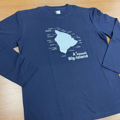 ハワイ島長袖へなTシャツ　(ネイビー)