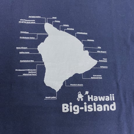 ハワイ島長袖へなTシャツ　(ネイビー)