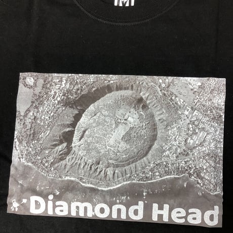 ダイヤモンドヘッド長袖へなTシャツ　ブラック