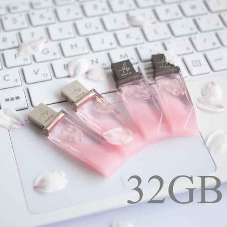 春の透明USBメモリ【桜色メモリーズMk.Ⅱ】(32GB)