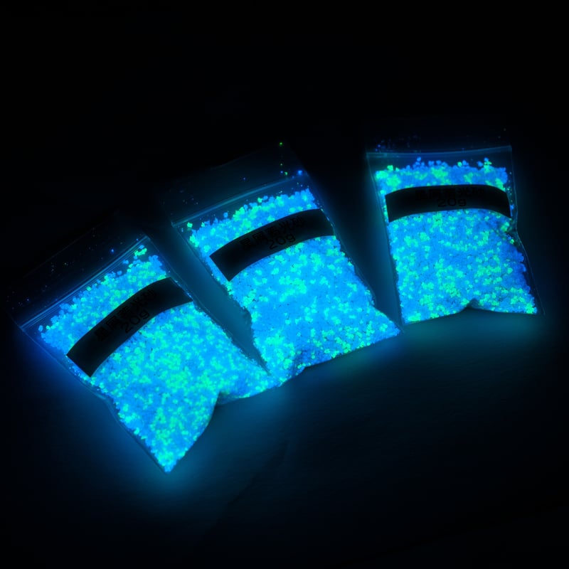 HOUNDDRAGONS　ブルームーンストーン　青蓄光 連 とんぼ玉 ホタルガラス 蓄光有ver ブルー 丸 6mm 品番： 1084210842