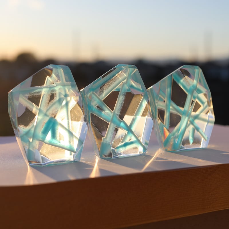 蓄光石Vol.1「蒼」Phosphorescence Epoxite (Ultramarine