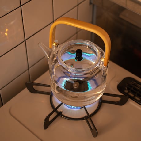 透明のやかん(ガラスケトル) Glass transparent kettle 直火対応