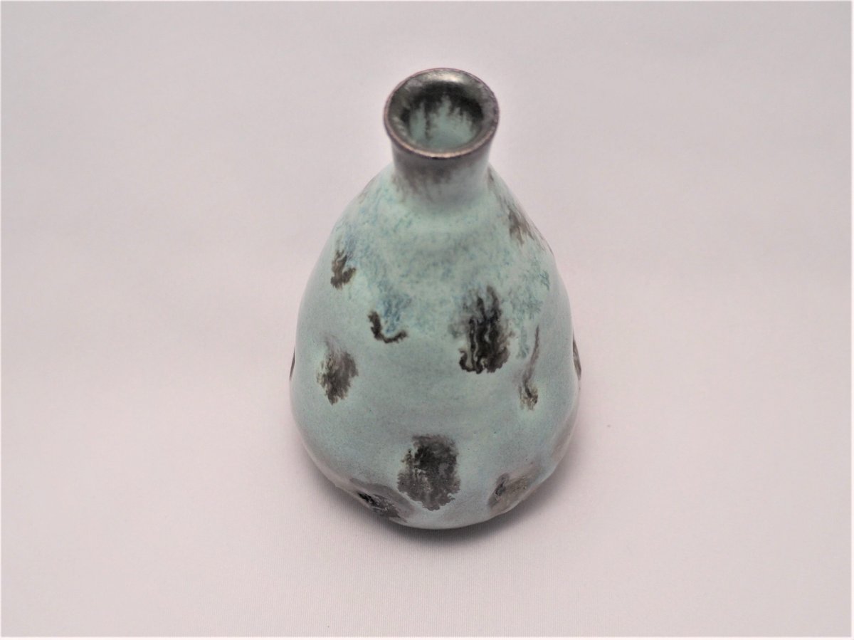 灰釉　酒器　花器　一輪挿し 陶器 作家物 壺 花瓶 酒器 一輪挿し 灰釉一輪挿し 作家もの花器