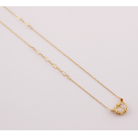 K18 opal heart necklace