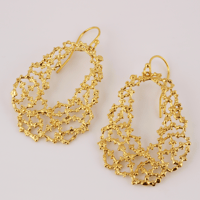 レーシーピアス(drop circle)) gold