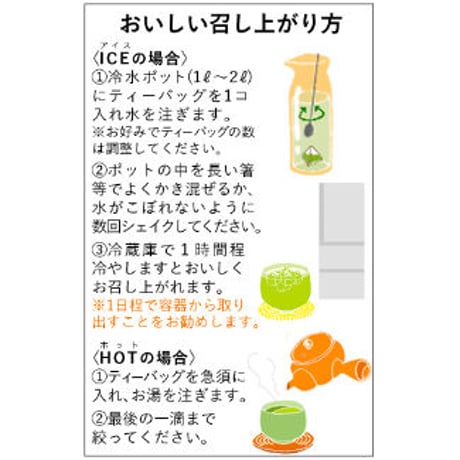 【新茶】水出し煎茶ティーバッグ(5g×15コ入)