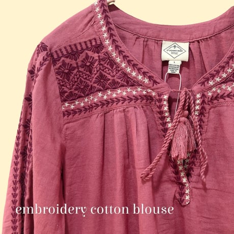 embroidery cotton blouse