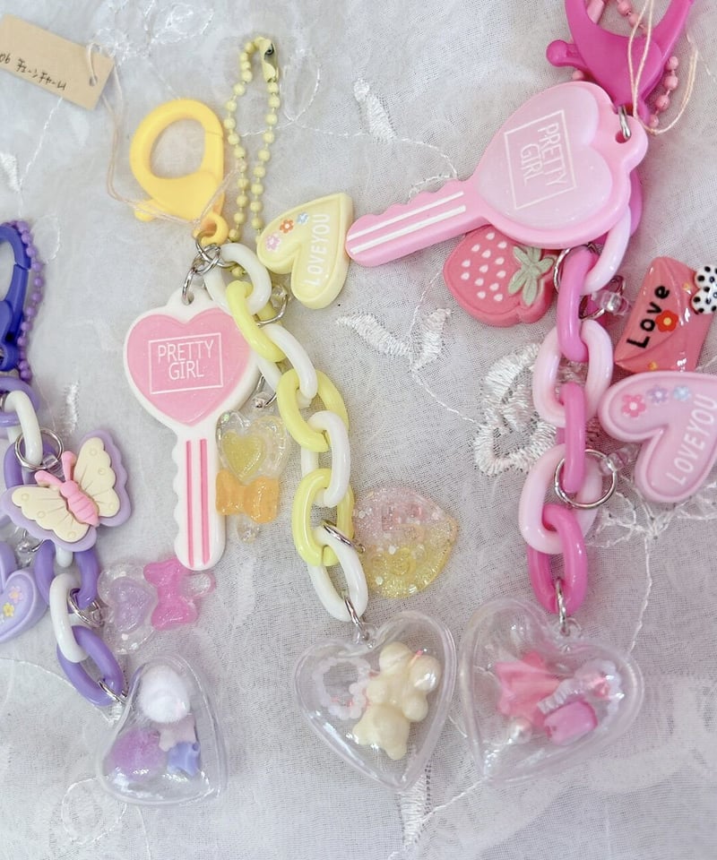 handmade》じゃらじゃらキーホルダーカギ/akiyona | petite 