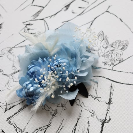 《けっこん》似顔絵×選べるお花カラー
