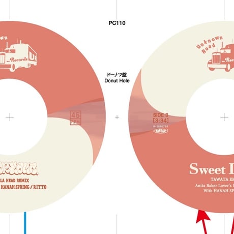 7 inch Record DEAR MAMA feat. HANAH SPRING, RITTO / SWEET LOVE (Cover) with HANAH SPRING