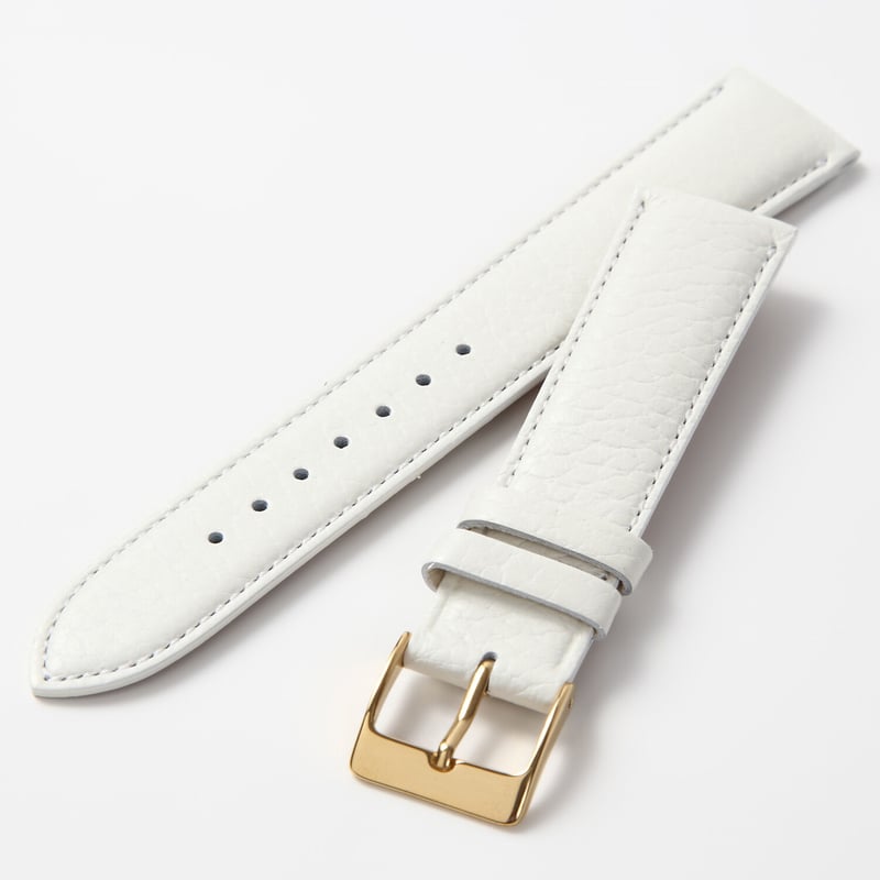 オシャレなイタリアンレザー時計ベルト『ナチュラル・ホワイト