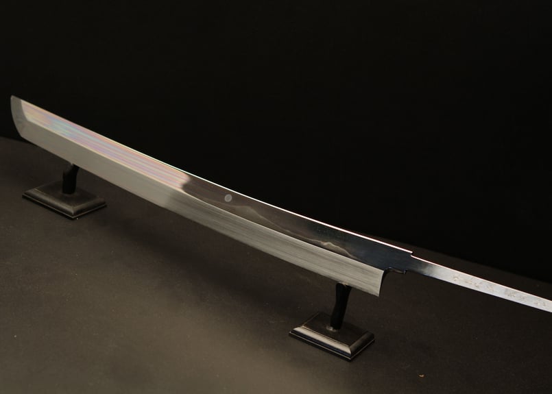 NO.01234包丁先丸水本焼白一鋼富士山残月尺一鏡面