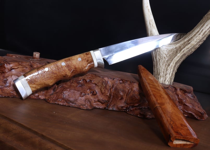 残欠ナイフ 日本刀残欠クラフトナイフNo.75 政常 黒鞘 美術品