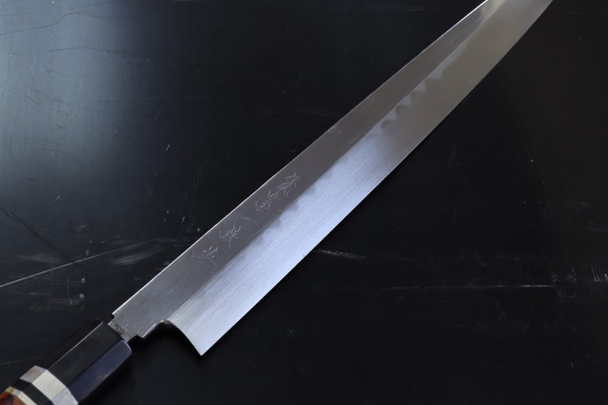 柳刃包丁玄海正国水本焼き 青鋼片刃