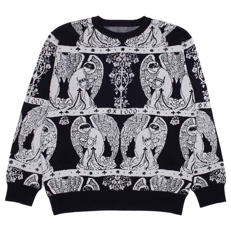 GX1000 JACQUARD CREWNECK Knit   Mサイズ GX1000 JACQUARD CREWNECK / ORANGE (ジーエックスセン