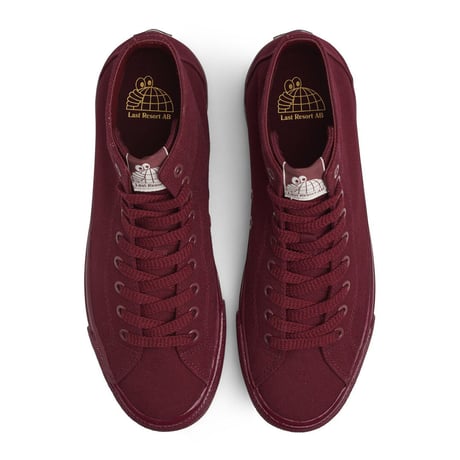 LAST RESORT AB "VM003 CANVAS HI" FULL OXBLOOD 24.5cm