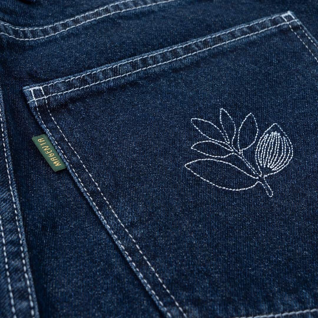 MAGENTA OG DENIM アシッド ブラック M 刺繍ロゴ 新品同様品 MAGENTA OG DENIM アシッド ブラック M 刺繍ロゴ 新品同様品
