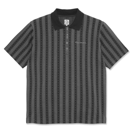 POLAR SKATE CO. "ROAD ZIP POLO SHIRT" GRAPHITE