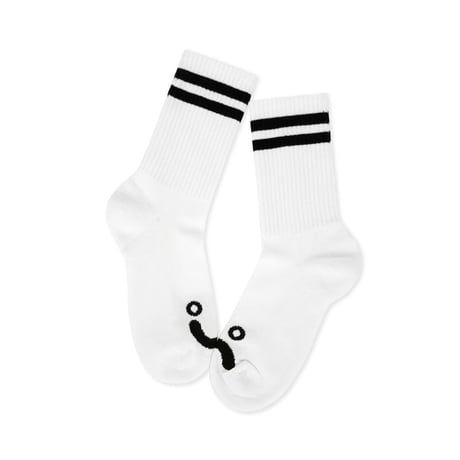 Polar-Skate-Co-Classics-Rib-Socks-Happy-Sad-White