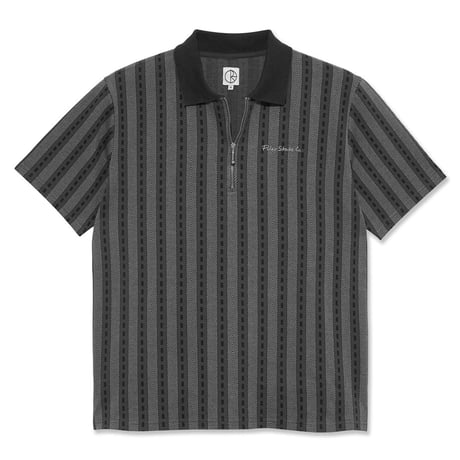 POLAR SKATE CO. "ROAD ZIP POLO SHIRT" GRAPHITE