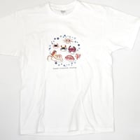オリジナルTシャツ　タカアシガニとゆかいな仲間たち（ホワイト）