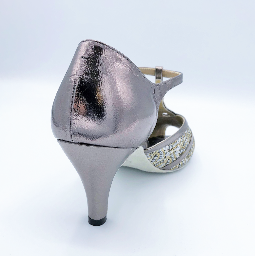 No.338 プラチナキッド/銀ラメ ヒール7㎝ | 浅草仲見世トヨダヤ