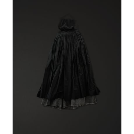 Tablier skirt / Kids110-120cm / black×gray