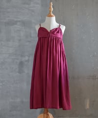 Babydoll dress (sample products) / Kids 120size / Fuchsia pink